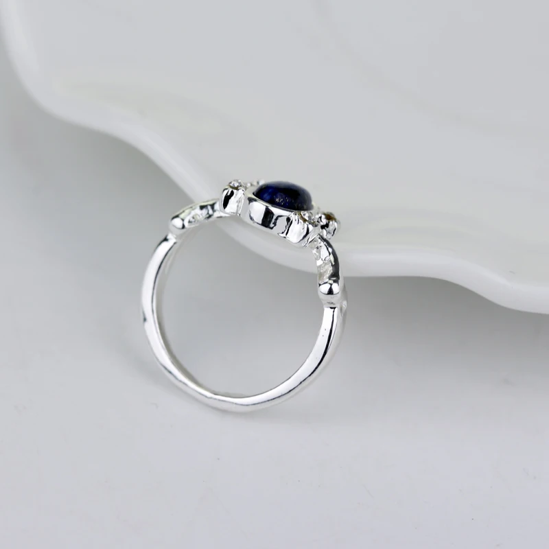 1 pc The Vampire Diaries Rings Elena Gilbert Daylight Rings Vintage Crystal Ring With Blue Lapis Fashion Movies Jewelry Cosplay
