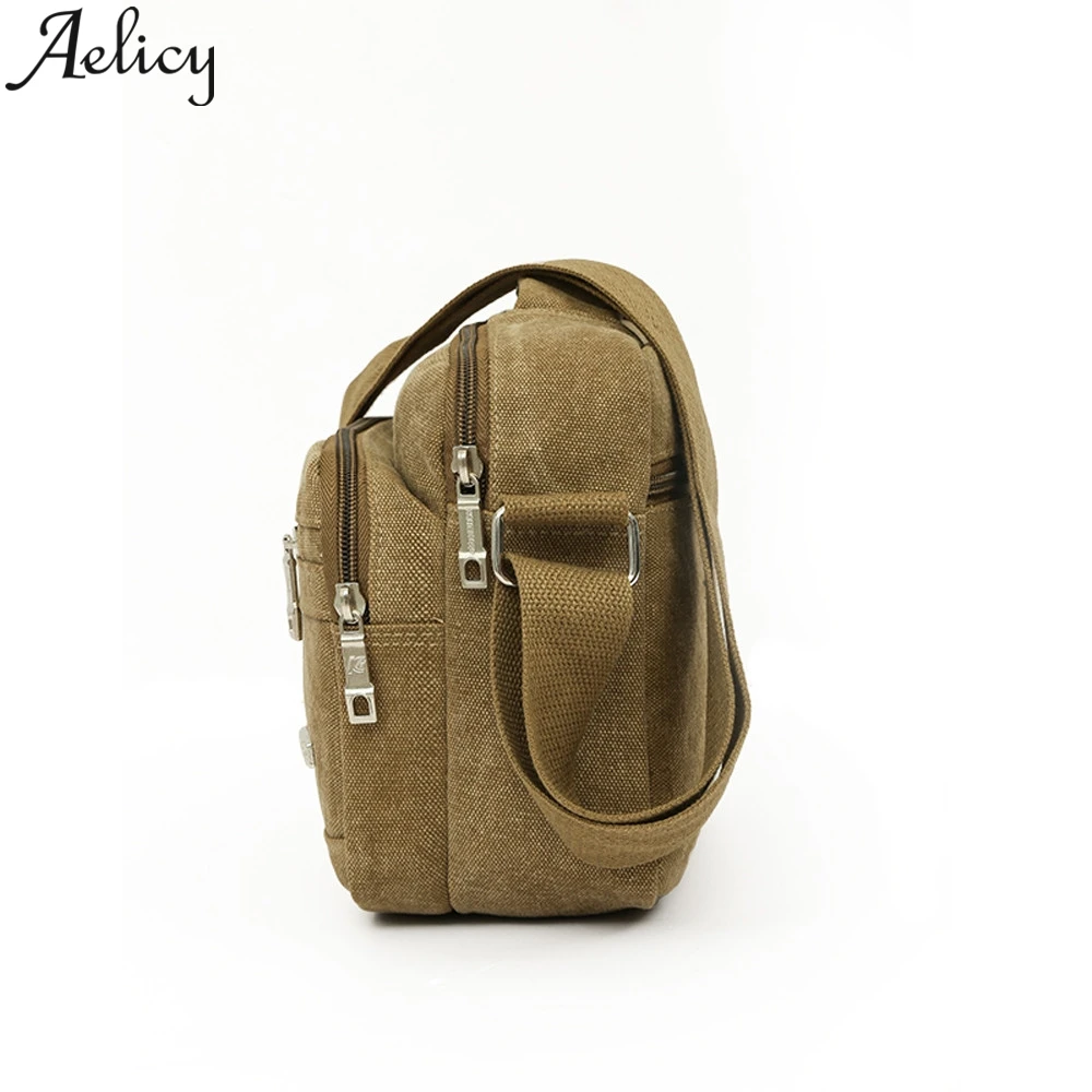 Aelicy популярная модная однотонная Холщовая Сумка На Молнии, повседневные дорожные сумки через плечо, женские сумки-мессенджеры