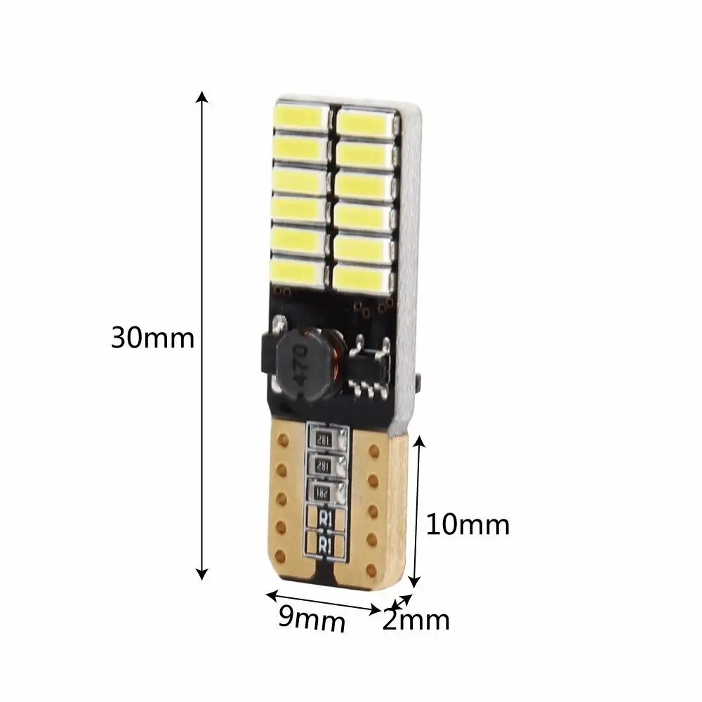 4 шт. Aqua Canbus Error Free 4014 T10 светодиодный 24smd Cuna Luz Bombilla W5W 194 168 (4014 турбо Can Bus &quotError Free&quot