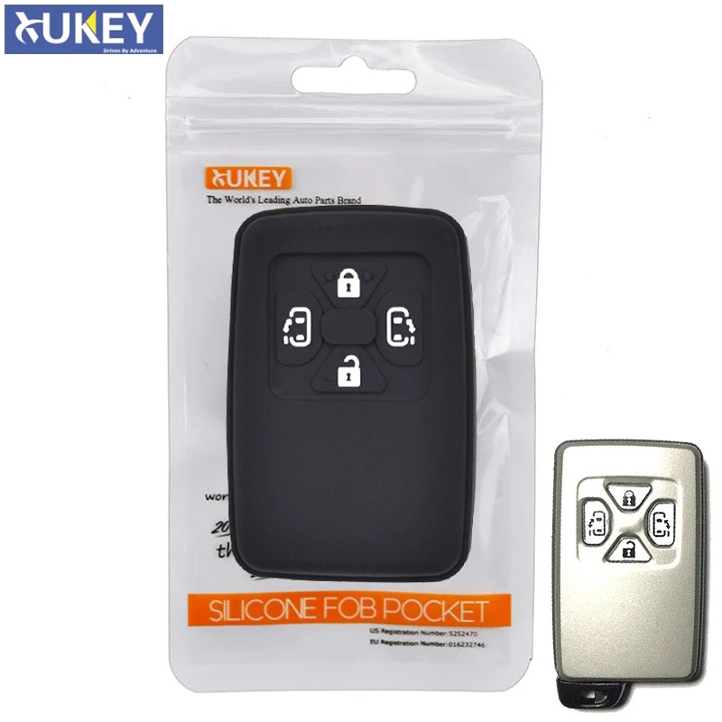 

For Toyota Estima Alphard Vellfire Silicone Remote Key Case Fob Shell Cover Skin Holder 4 Button