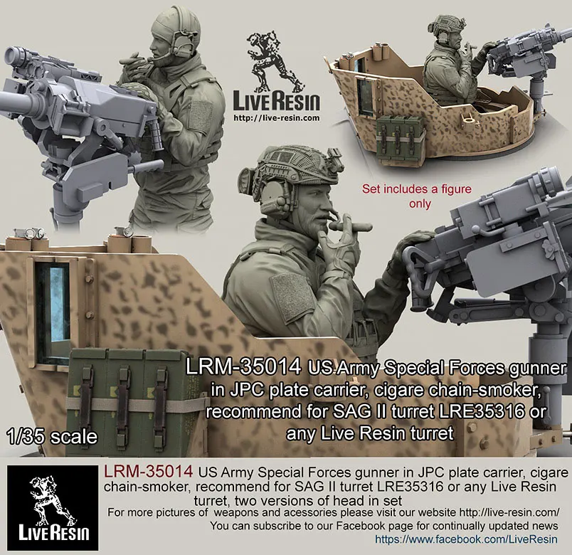 1/35 современные американские солдаты набор из двух головок смолы фигурки GK без