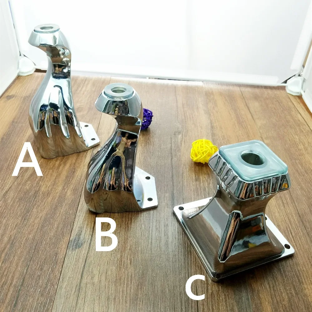4 шт 10 см/12 см/14 см хромированная отделка уникальная форма металлическая мебель шкаф чайный столик диван ноги