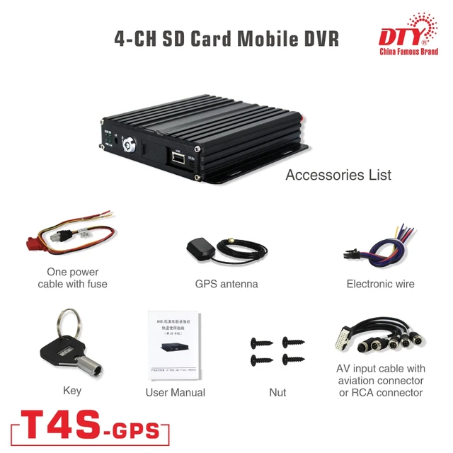 $US $65.00 Professional taxi car truck cctv dvr ahd 4ch mdvr with gps T4S with gps