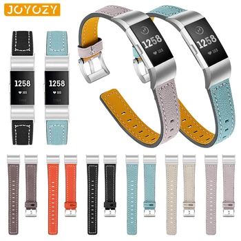 

Joyozy leather straps replacement bands for fitbit charge 2 bands Interchangeable smart watch stainless buckle for charge 2 Band
