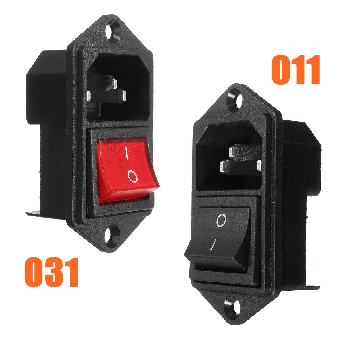 3 Pin Iec320 C14 Inlet Module Plug Fuse W Switch Male