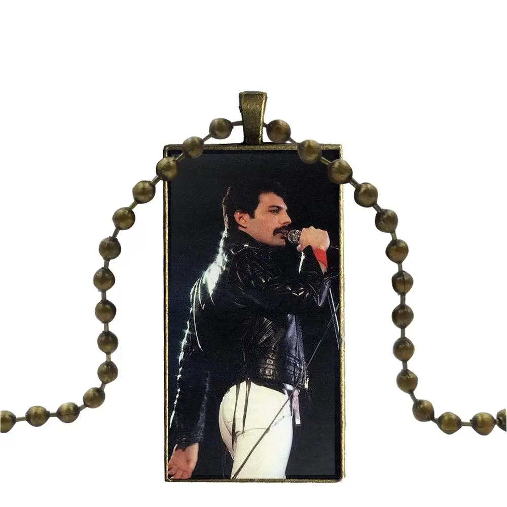 EJ glaze Coque Queen Freddie ртутное Стекло Колье с кабошоном подвеска прямоугольное