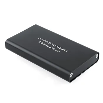 

ASM1053 chipest USB 3.0 to mSATA SSD Hard Disk Case Cover Box Enclosure Adapter+Tool with USB3.0 A to micro USB3.0 B cable