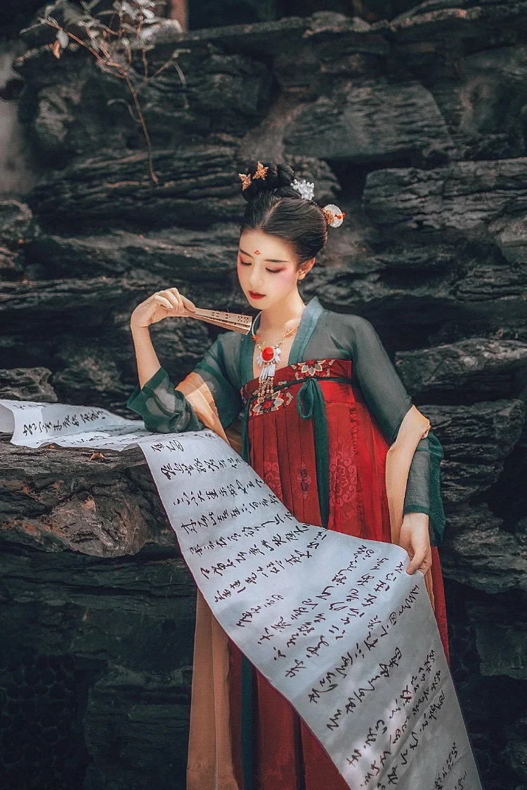 Классический Hanfu для женщин Китайский национальный танец костюм певцов одежда для сцены народное платье Восточное представление фестиваль наряд DC1822