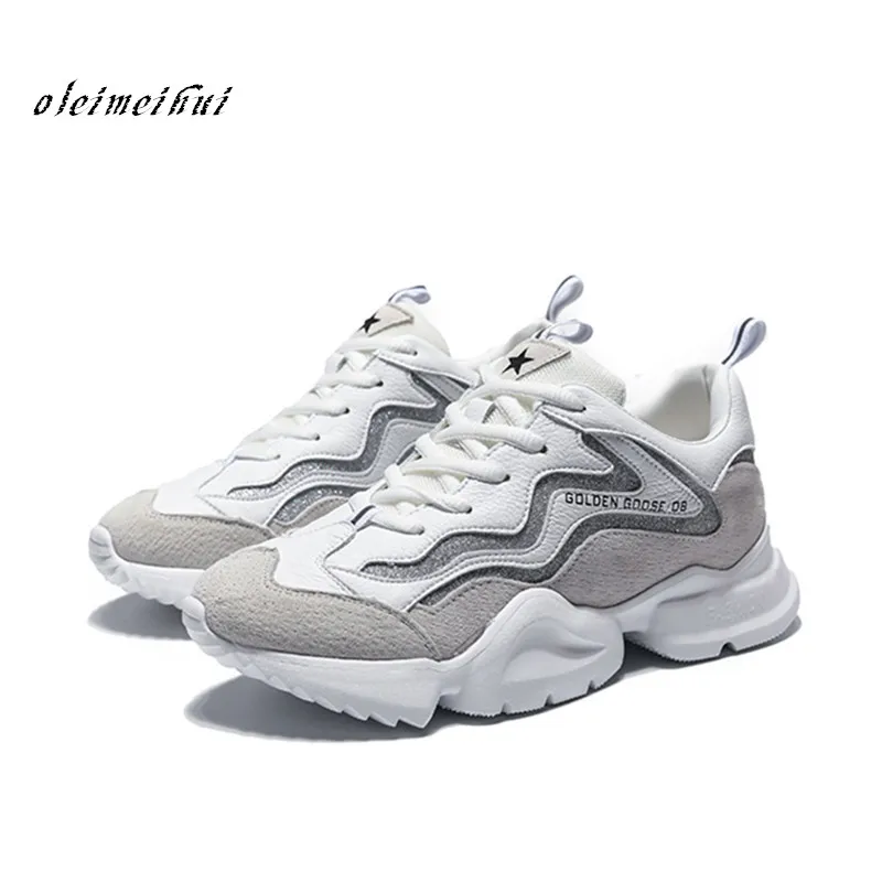 

Spring Designer Wedges Platform Sneakers Genuine leather Women Shoes 2018 Tenis Feminino Casual Female Shoes Woman Basket Femme