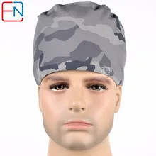 Мужские медицинские кепки, мужские хирургические кепки, мужские медицинские кепки, серые камуфляжные кепки