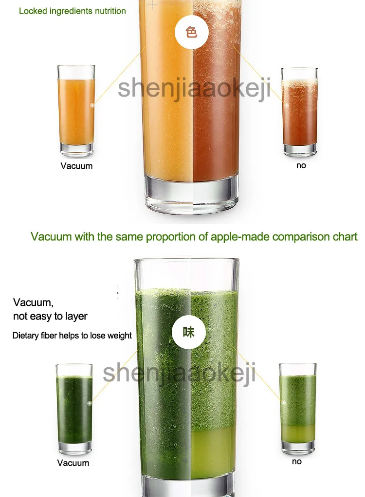 Электрический вакуумный миксер 9500r/мин Автоматическое домой детское питание blender вакуум фруктовый сок машины 780 мл 1 шт