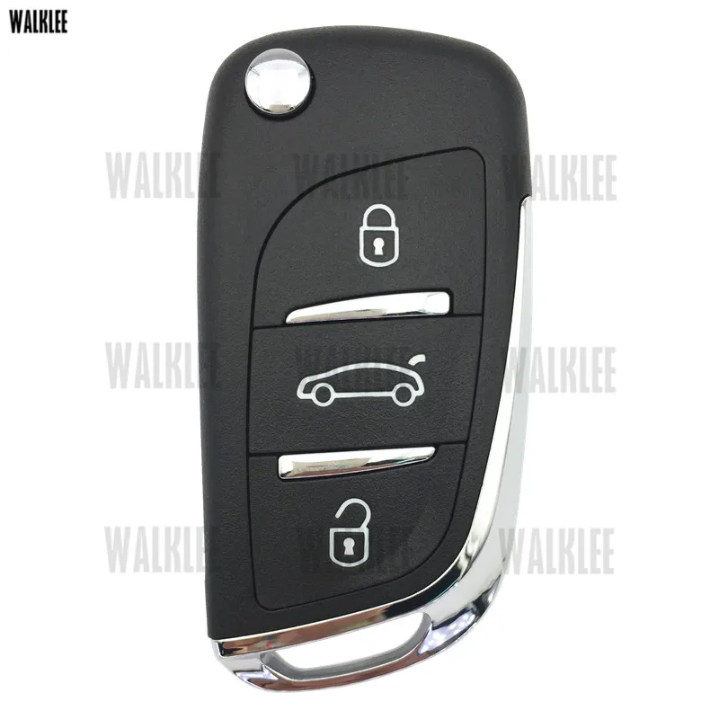 WALKLEE Автомобильный Дверной замок дистанционный ключ подходит для Citroen C4 C4L C-Elysee DS4 434 МГц с чипом ID46(7941