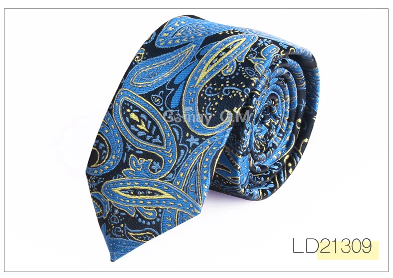 LD21309 Жаккардовый тканый галстук для мужчин, Свадебный деловой классический галстук, модный тонкий мужской галстук из полиэстера, галстук для костюма 6 см, ширина галстука - Цвет: LD21309
