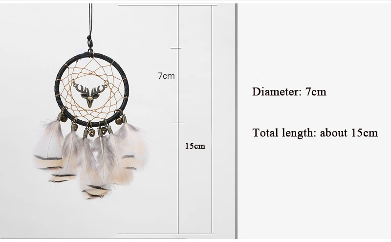 Маленькие бронзовые олени и колокольчики, Ловец снов и колокольчики, подвеска для автомобиля и домашний декор и настенная подвеска, Ловец снов, Regalo AMOR0123