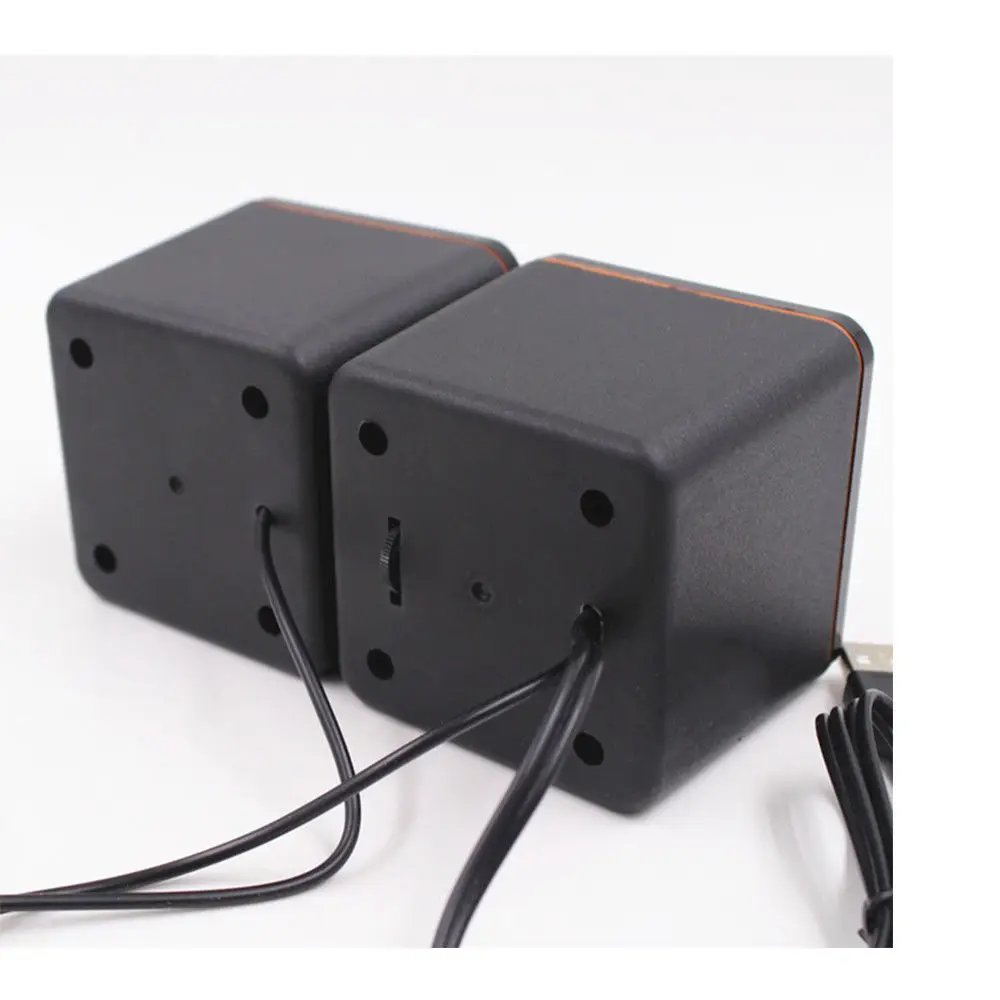 Портативный Пластик проводной 3 5 мм мини сабвуфер двойной колонки USB Питание для