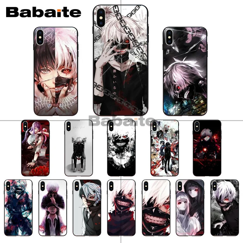 Чехол для iphone 11pro max Anime Tokyo Ghoul с Узорчатым рисунком iPhone X XS MAX 8 7 6 6S 5S SE XR | Мобильные