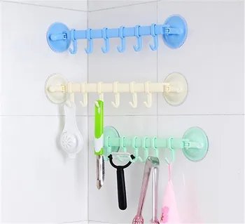 

Adjustable Hook Rack Double Suction cup Towel Rack Hanging Shelves with Short bar & Hook Holders Lock typ Sucker with Robe Hook