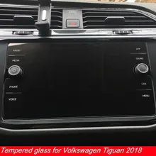 8 Polegada para volkswagen tiguan atlas 2018 2019 protetor de tela de navegação do carro vidro temperado display lcd toque filme protetor