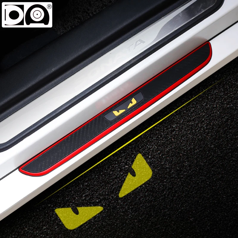 

4 pieces Car door sill scuff plate Welcome pedal Rubber car protector fit for Nissan X-trail Rogue Note NV200 Micra Cube Almera
