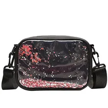 Однотонная модная прозрачная блестящая маленькая круглая сумка с клапаном, пляжная сумка, спортивная сумка для тренировок, Дизайнерская Дорожная сумка J13