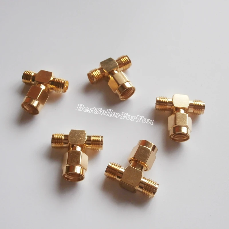 

1Pcs RP SMA male to 2 two RPSMA female triple T in series RF adapter connector 3 way