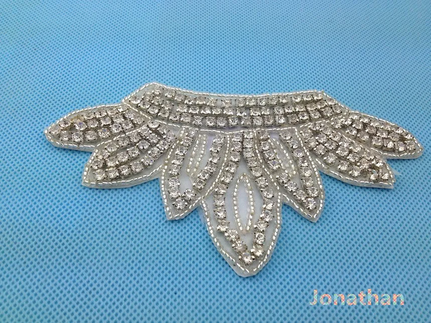 Wholesale Sew on Bling Stone Rhinestone Applique Trim For Wedding Dress