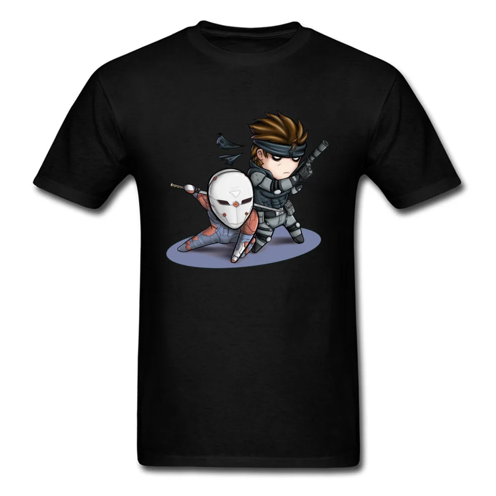 MGS1 Fox and Snake 23408 Coupons Men Top T-shirts Round Collar Short Sleeve 100% Cotton Tops Shirts Normal Tops Tees MGS1 Fox and Snake 23408 black