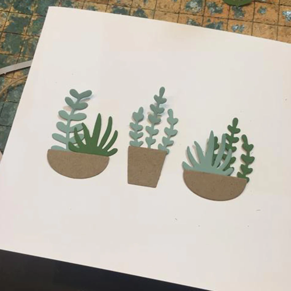 

GJCrafts Plants Vase Clear Stamps and Plant Wax Seal for Card Making Cutting Dies Scrapbooking Stamp Craft Dies Stencils