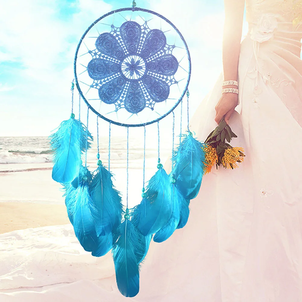 

Goose Feathers Dream Catcher Wedding Decorations Sweet Valentine 's Day Gifts Wind Chimes Wall Hangings Home Decoration 3 Colors