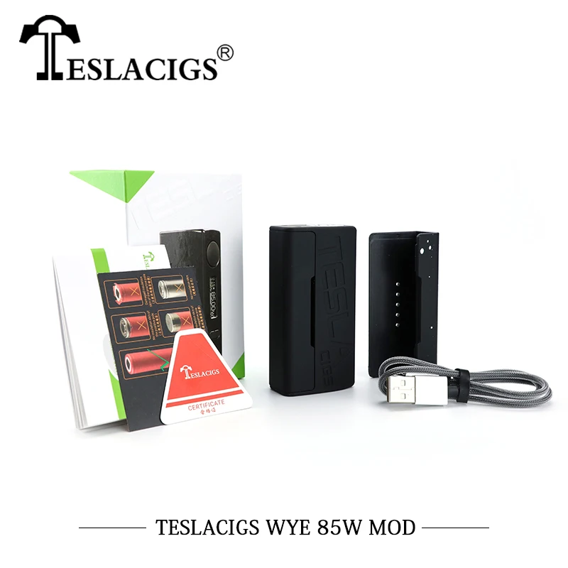 

Original TESLACIGS Tesla WYE 85W Box Mod 510 Thread TC Vape Mod For Vaporizer Vape pen vapor Hookah Electronic Cigarette WYE Mod