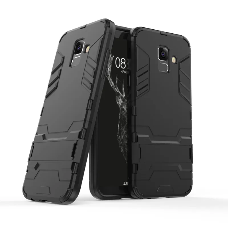

For Samsung Galaxy A6 2018 case Full Shockproof Armor Stand TPU+PC Hard Back Cover For Galaxy A8 Plus 2018 Rugged Coque Fundas