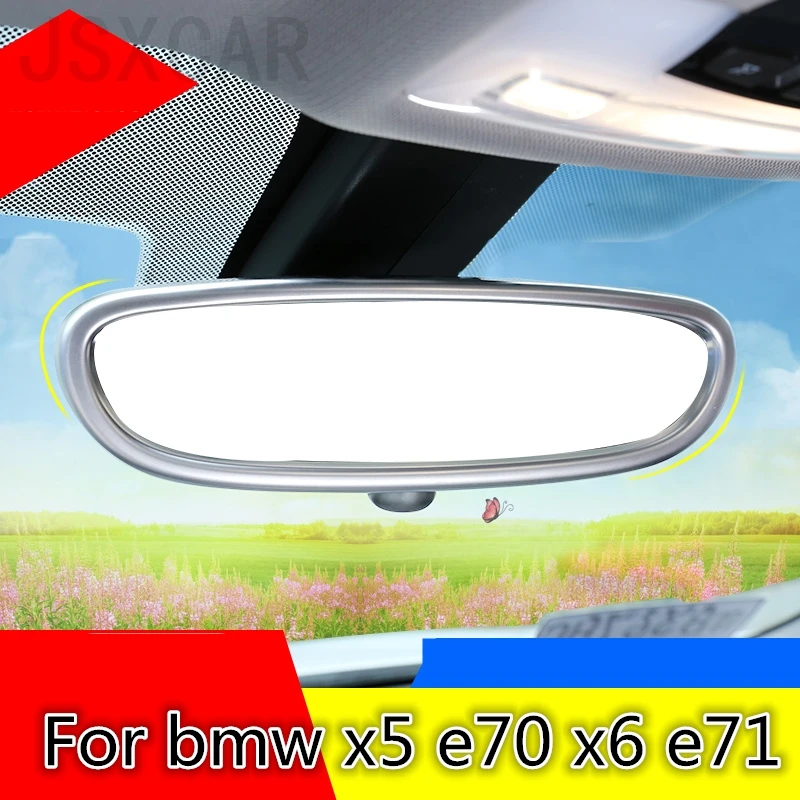 indoor roof front backup rearview rear view mirror cover trim frame sticker interior mouldings accessorie For bmw x5 e70 | Автомобили и