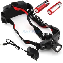 Налобный фонарь Q5 светодиодный световой акцент Масштабируемые 3 режима фар+ 2*18650+ Зарядное устройство для кемпинга Рыбная ловля