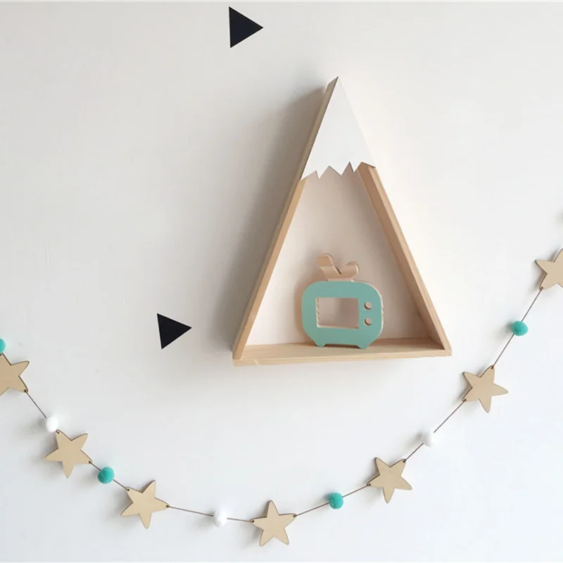 INS в скандинавском стиле деревянная звезда гирлянда из бусин для орнамент для девочек ремесла для детской комнаты настенные Висячие