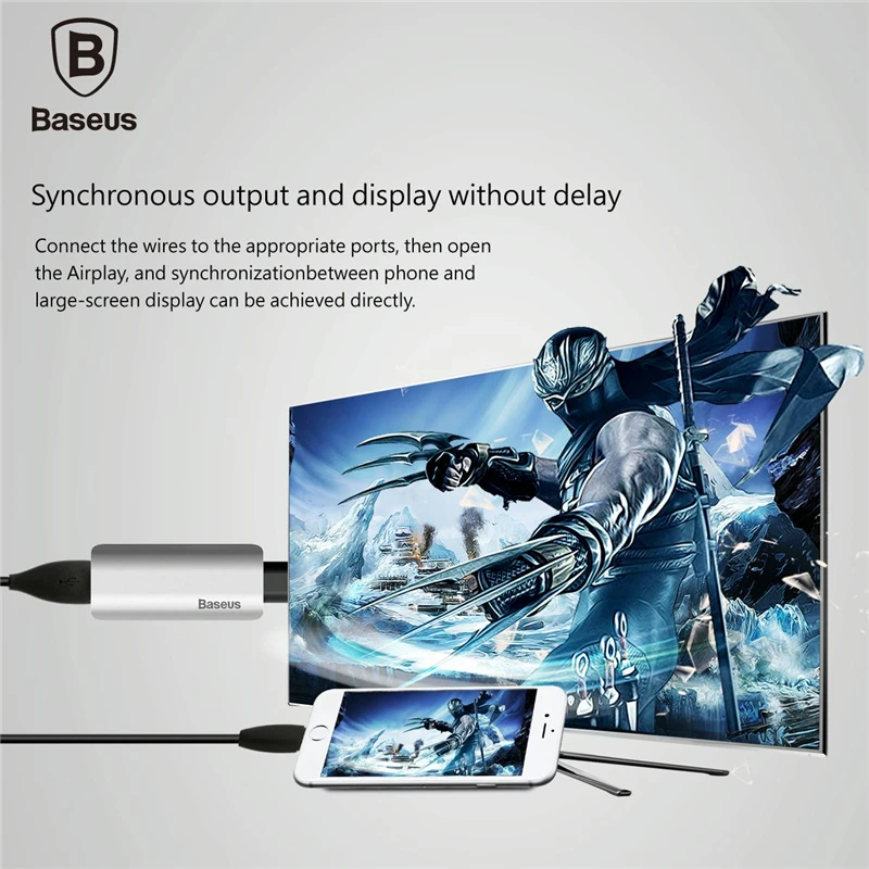 Цена за BASEUS HD Дисплей аудио AUX кабель HDMI адаптер для молнии мужчинами 1080 P для iPhone 7 6 plus ТВ проектор адаптер Цена за BASEUS HD Дисплей аудио AUX кабель HDMI адаптер для молнии мужчинами 1080 P для iPhone 7 6 plus ТВ проектор адаптер