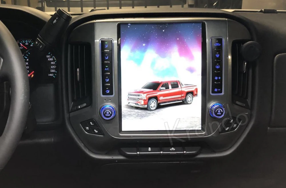 Sale Krando Android 8.1 12.1" Tesla style Vertical car radio For Chevrolet Silverado and GMC Sierra 2014-2018 navigation player 3