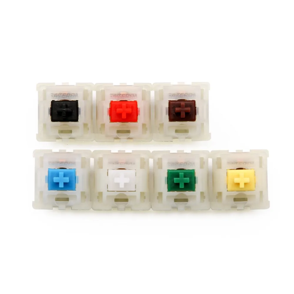 5 контактов Gateron переключатель молочный Чехол черный/красный/коричневый/синий/зеленый/прозрачный/желтый переключатели для diy mechaniacl клавиатура