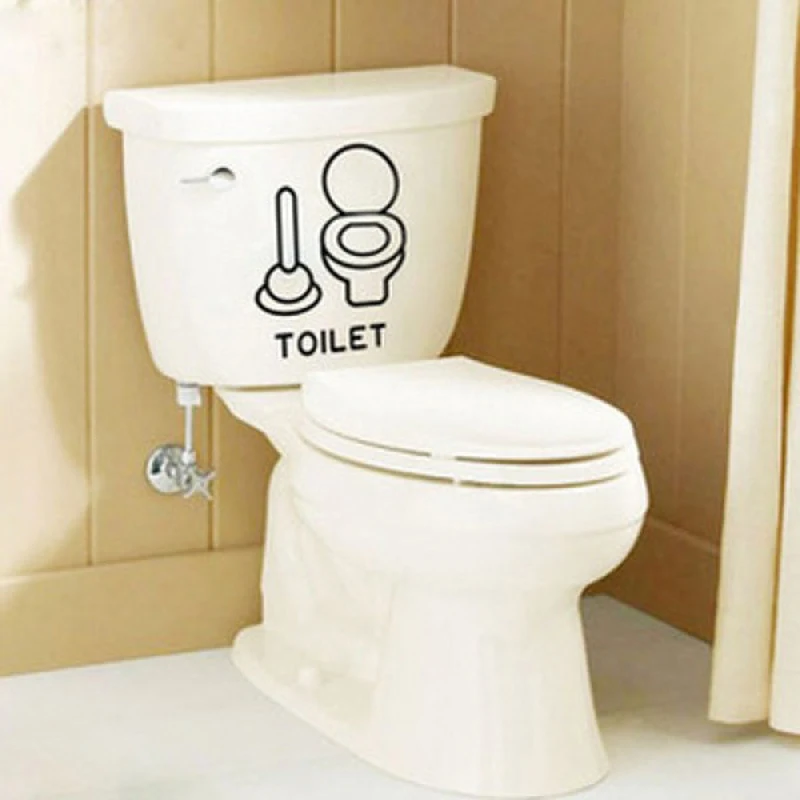 Creative Wall Decals WC Bathroom Wall stickers Home Decor Toilet Decal