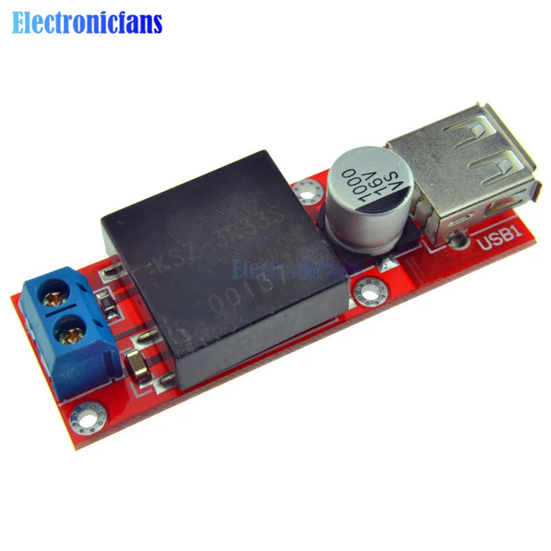 

5V USB Output Converter DC-DC DC 7V-24V 12V To 5V 3A Step-Down Buck KIS3R33S Module KIS-3R33S Step Down Power Supply Module