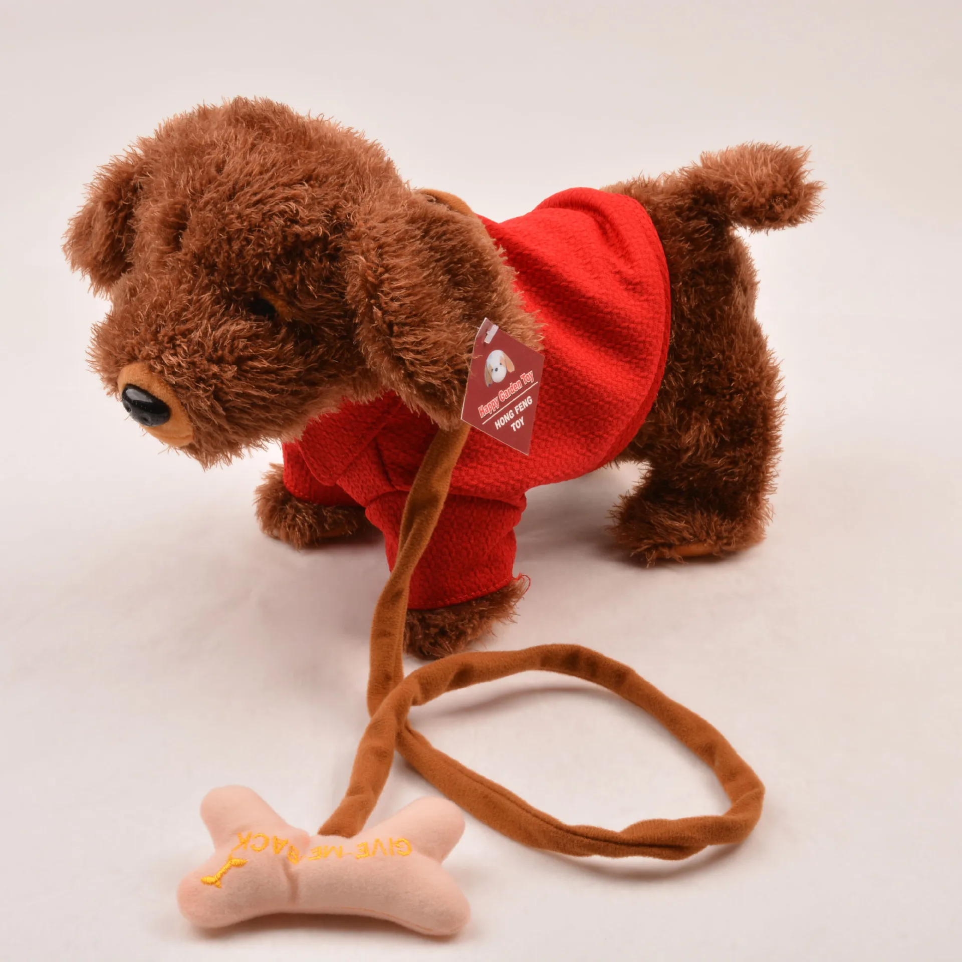 Электронная музыкальная игрушечная плюшевая собака ходьбы Shengtai Di игрушечная собака будут петь 10 песен для детей, для маленьких детей подарок на день рождения