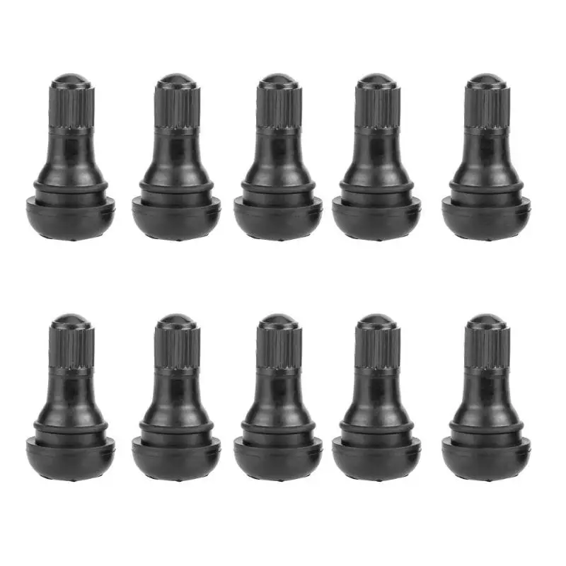 VODOOL 10Pcs Universal TR412 Snap-in Rubber Car Vacuum Tire Tubeless Tyre Valve Stems For Auto Motorcycle ATV Wheel Accessories - Цвет: 10Pcs