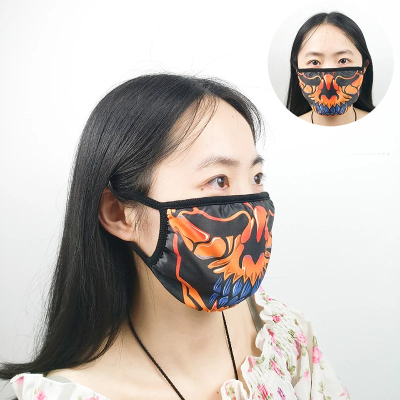 

Personality Graffiti Masks Mask On Mouth Street Dance Hip Hop Men And Women Mouth Cover Creative Face Riding Mask Unisex Mask