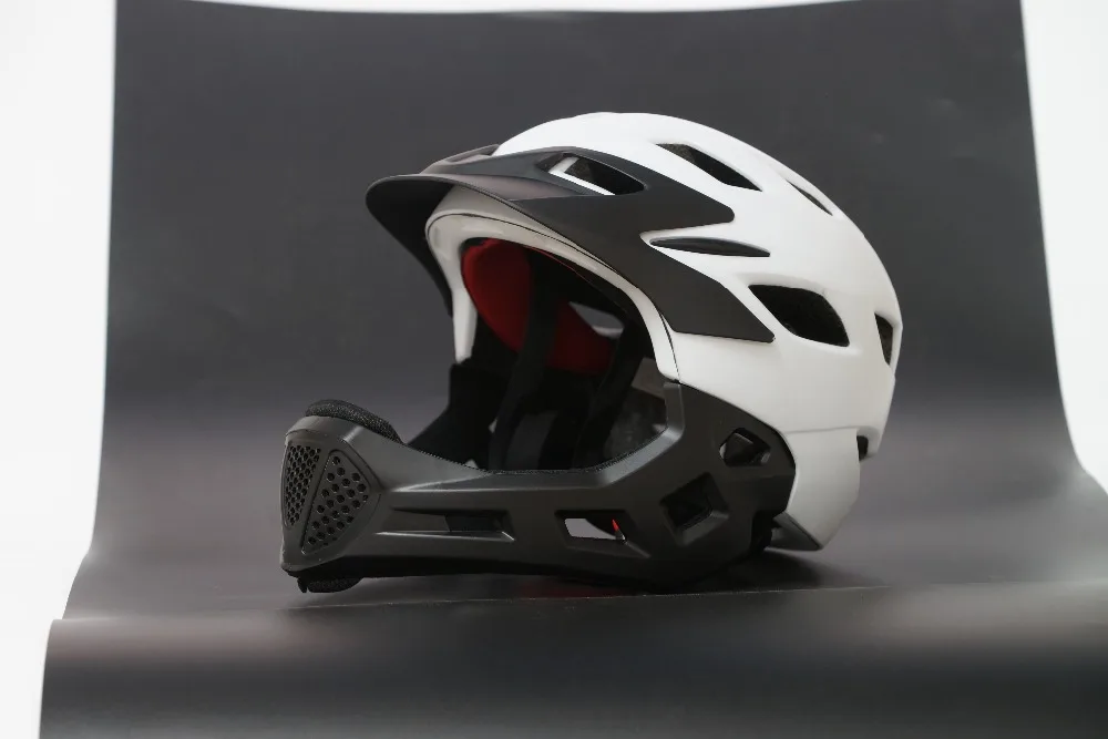 Детский велосипедный шлем с полным лицом, безопасный двухслойный PC велосипедный шлем, детский Горный Дорожный велосипедный шлем BMX casco mtb downhil aero