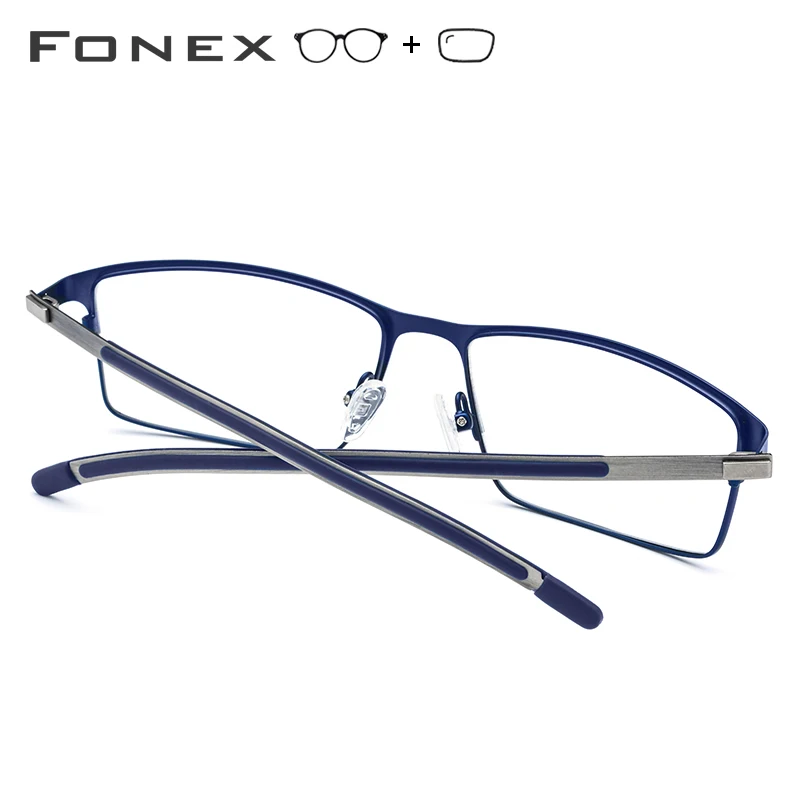 Gafas graduadas de aleación de titanio para hombre ultraligero cuadrado miopía prescripción gafas 2019 Metal óptico sin tornillos gafas - 4