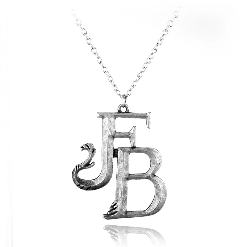 

Freeshipping Retail 1pc Fantastic Beasts FB Logo Them Necklace A1552