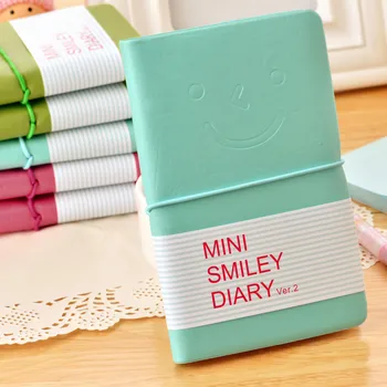 

2 pcs/lot Smiley diary notebook creative smile face notepad agenda journal travel note book stationery promotion gifts