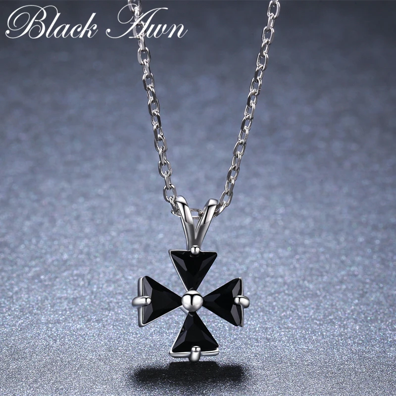 Женское Ожерелье с четырехлистным клевером BLACK AWN изящное ювелирное изделие из
