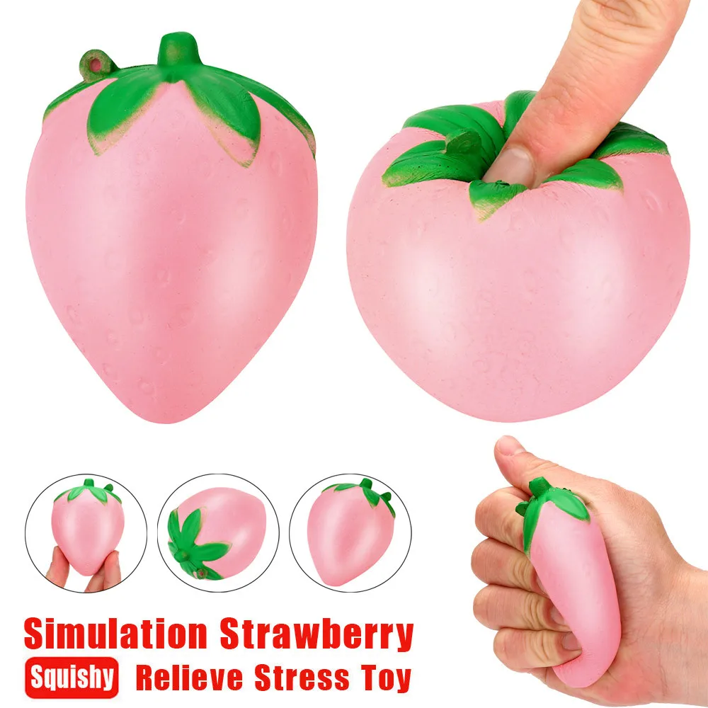 

Toy kids Squishy Strawberry cheap Slow Rising Collections Squeeze Kids Phone Strap Charm Pendant Simulation soft Scented Gift