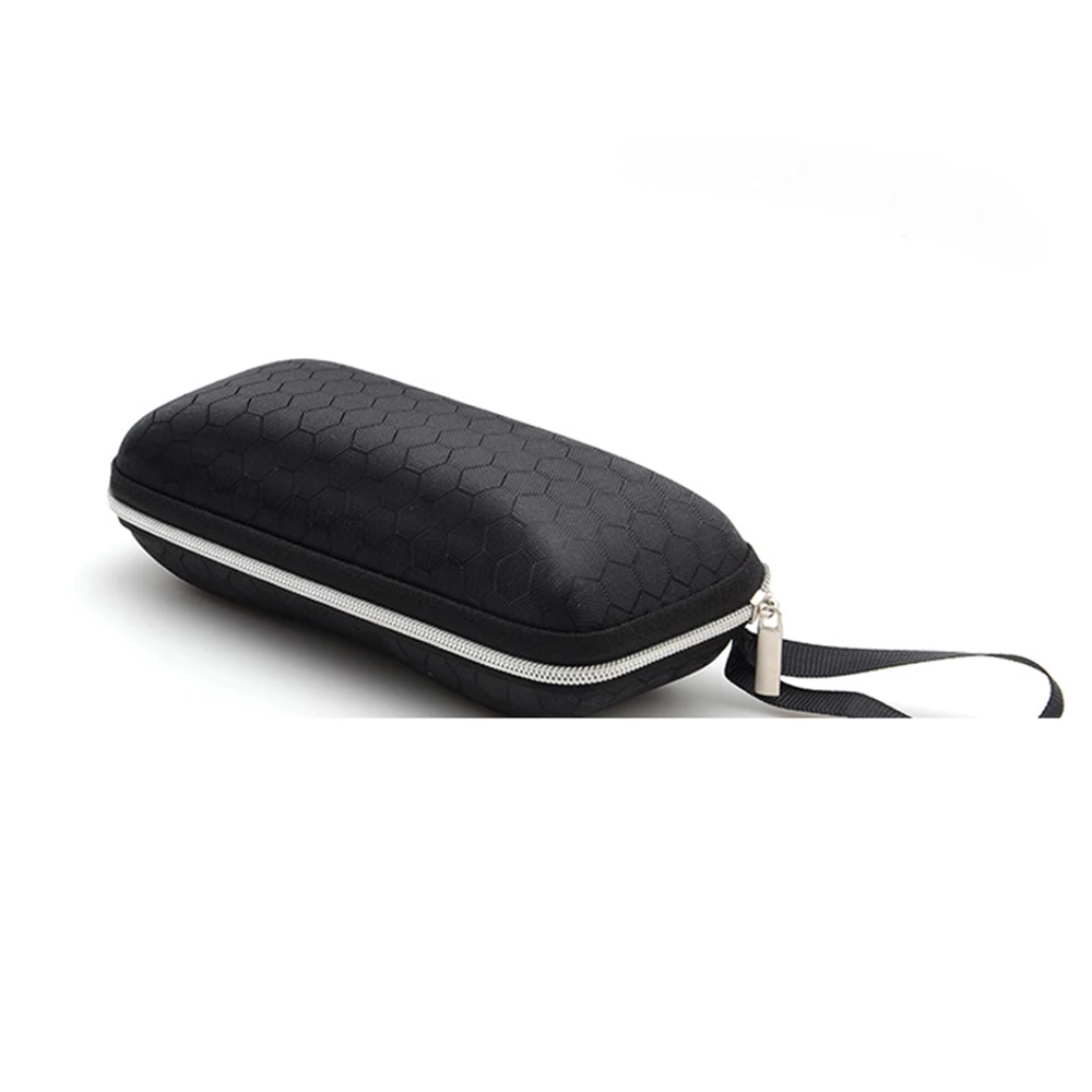 Простой стильный чехол на молнии для очков EVA с сотовым узором, разноцветный чехол для солнцезащитных очков, портативный чехол с ремешком