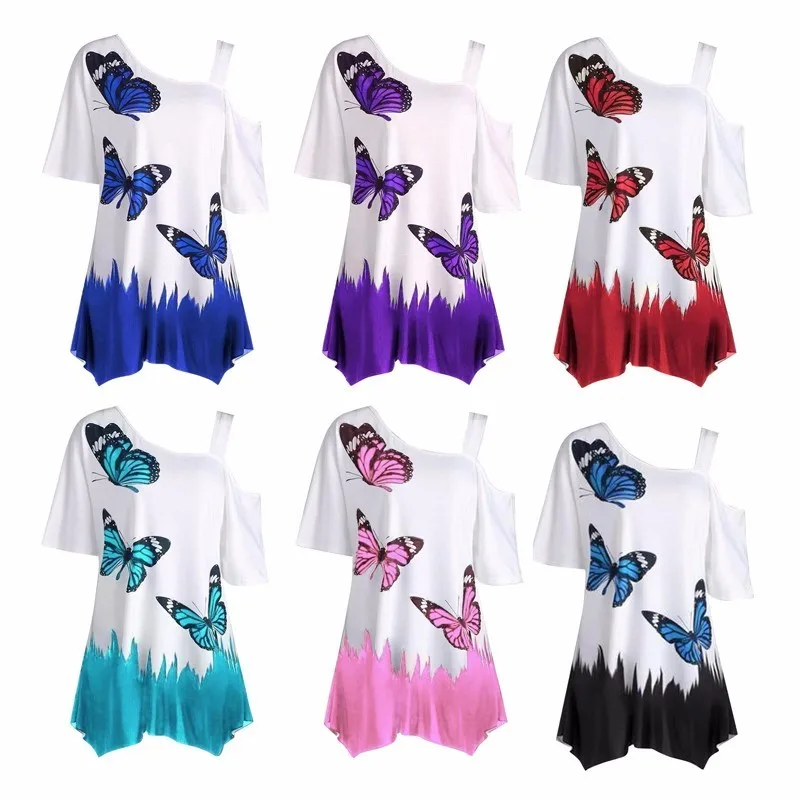 ENXI Summer White Maternity T Shirt Fashion Maternity Tops For Pregnant Women Nursing Tops Sexy Women Clothes Butterfly Animal